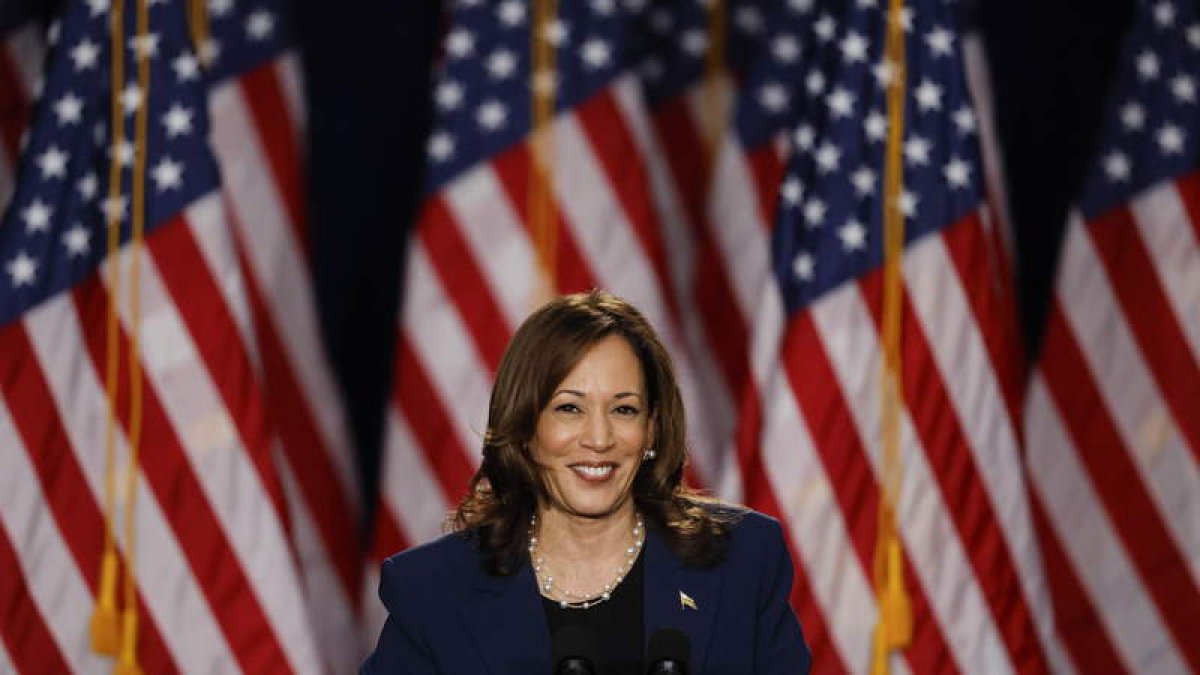 La actual vicepresidenta y probable candidata demócrata a las elecciones, Kamala Harris.  JEFFREY PHELPS