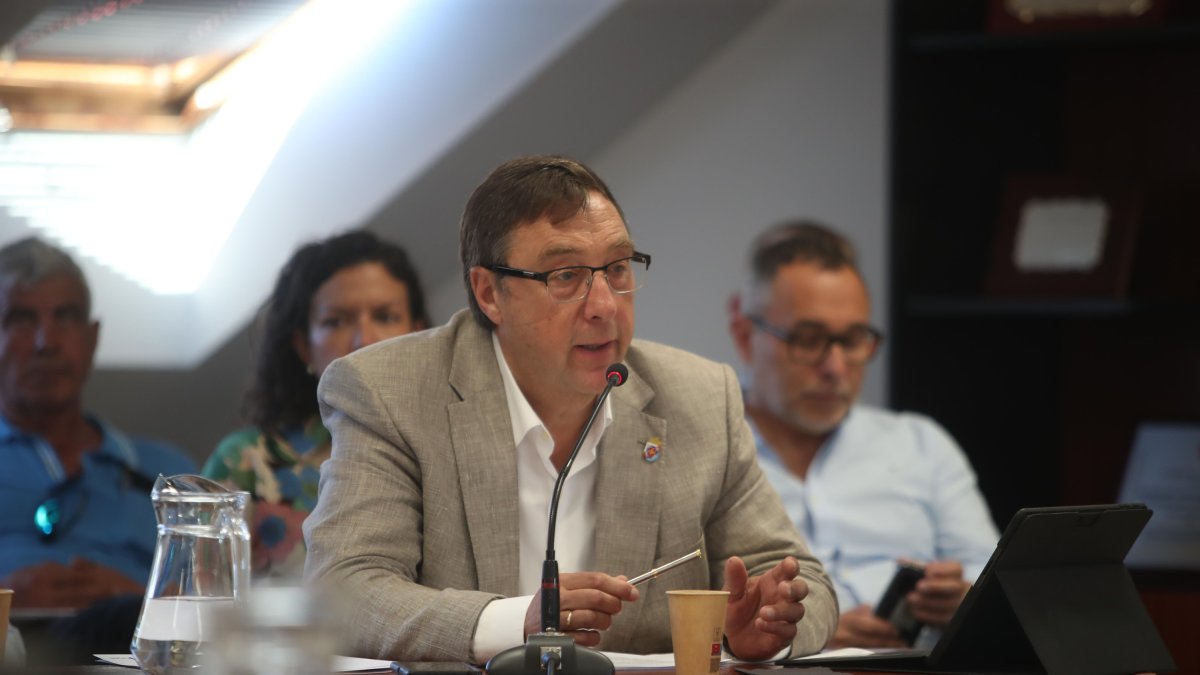 José Manuel Pereira, portavoz del PP, en el pleno del pasado martes.