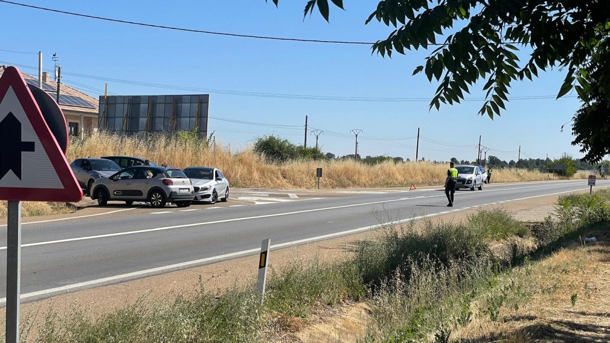 Una imagen de los vehículos accidentados.