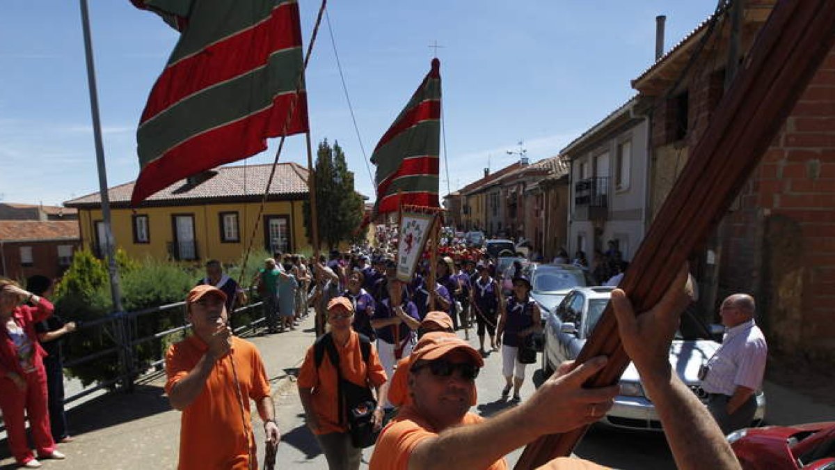 Imagen de las fiestas de san Lorenzo y el vino en la localidad leonesa de Valdevimbre.  ARCHIVO