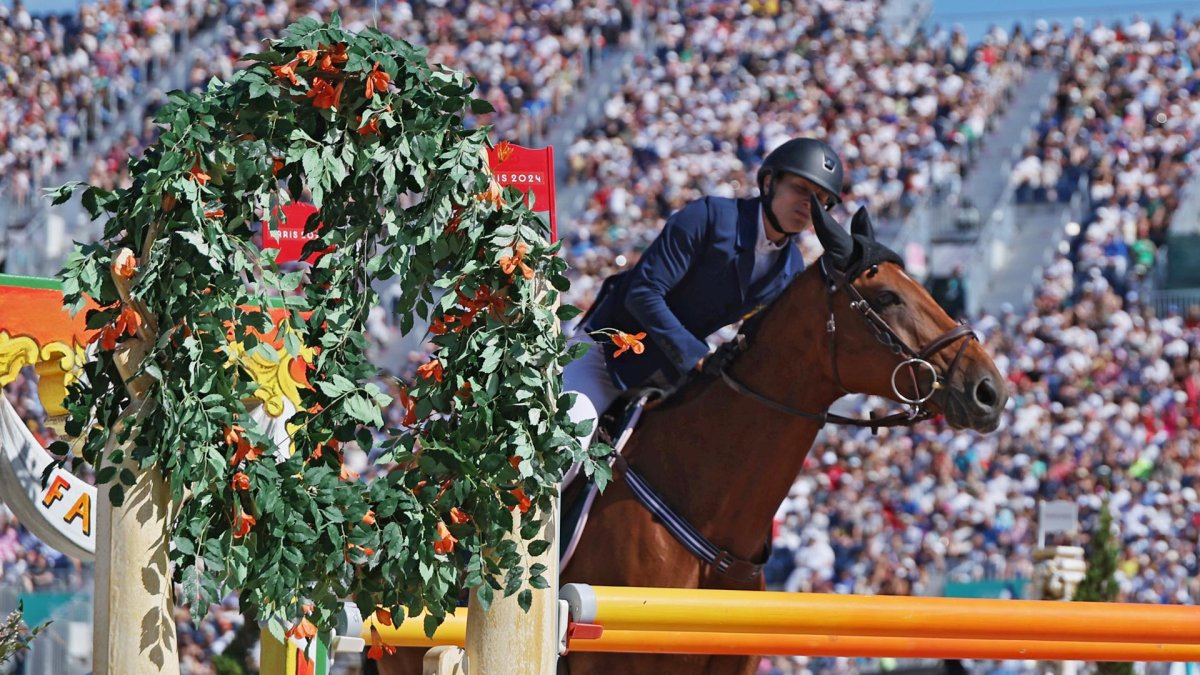 La española Laura Heredia, decimoséptima en la final del pentatlón moderno, en Versalles. MOHAMMED BADRA