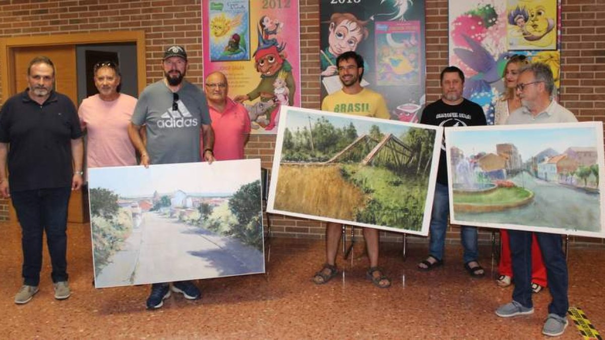 Los ganadores del concurso de pintura rápida. Dl