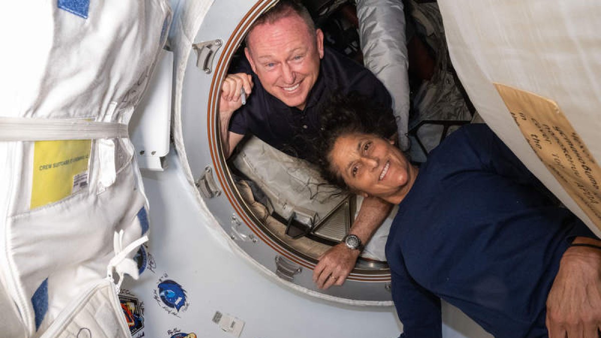 Imagen de los astronautas Barry ‘Butch’ Wilmore y Sunita ‘Suni’ Williams.  NASA