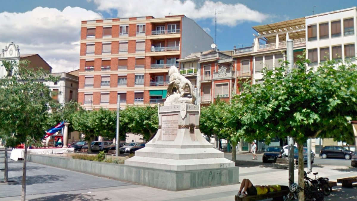 La plaza Santocildes, donde tuvo lugar el suceso.