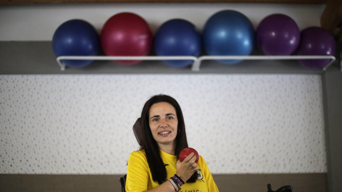 Sara Aller, deportista paralímpica de boccia.