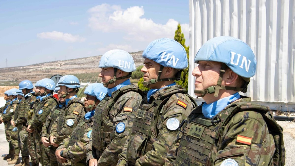 'Cascos azules' españoles en el Líbano.
