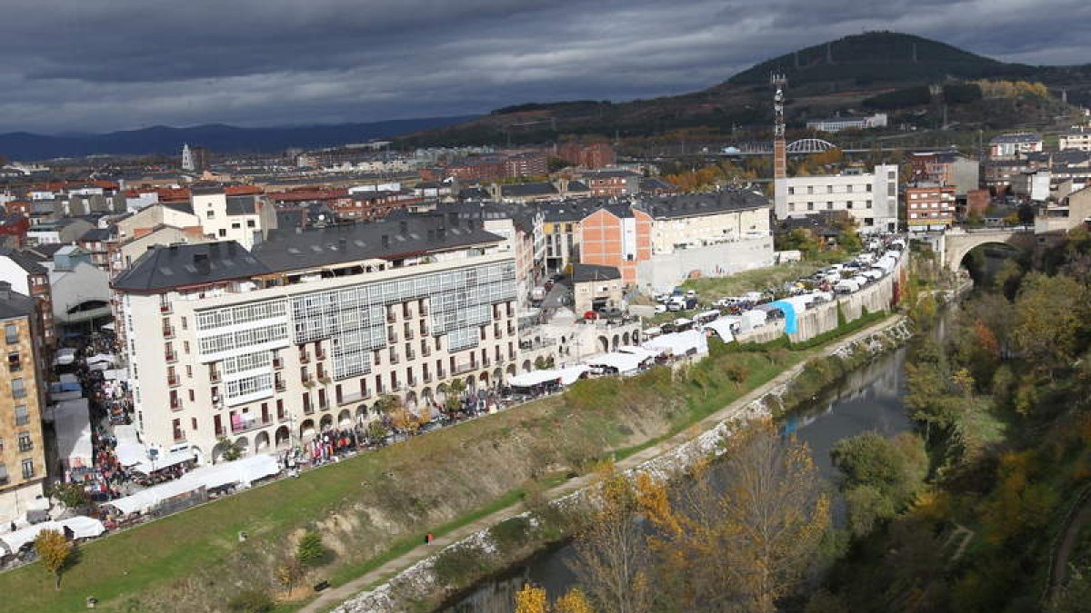 Vista de Ponferrada desde el Castillo.