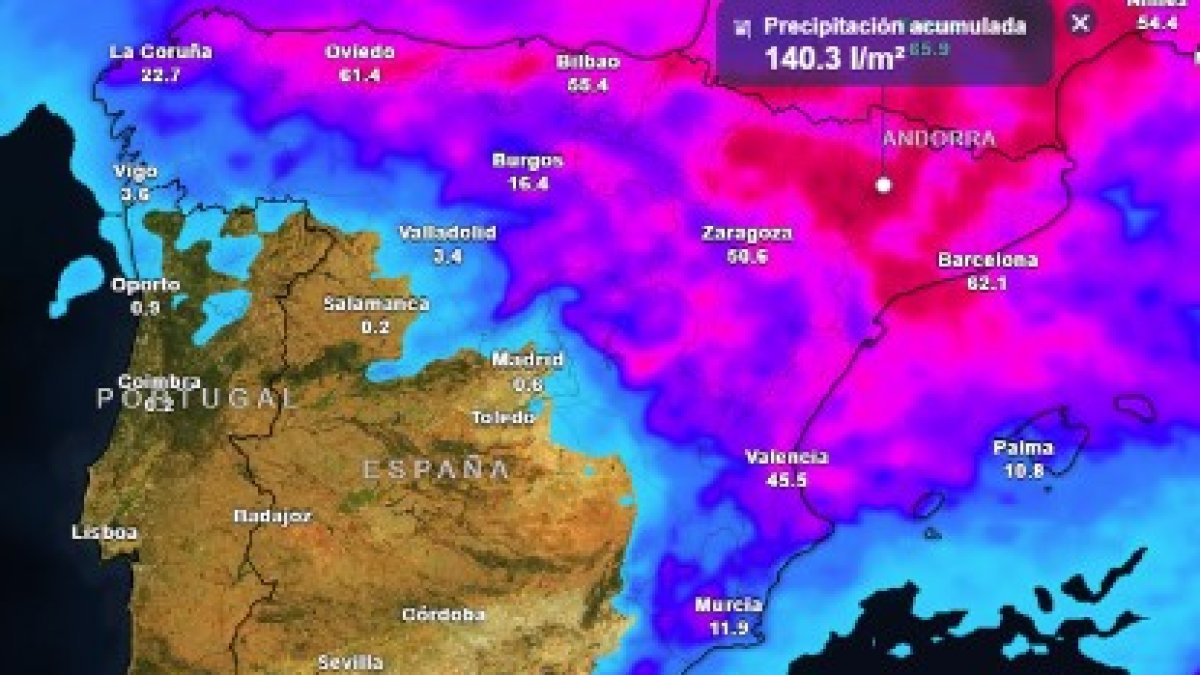 Previsión del tiempo para los próximos días.