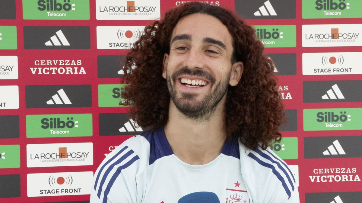 El jugador de la selección española Marc Cucurella durante una entrevista con la Agencia EFE. EFE/ EFETV