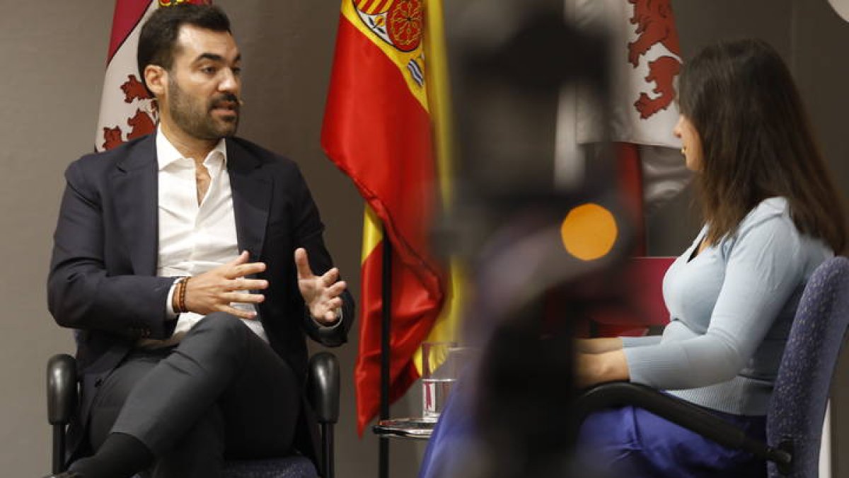 David Fernández, en un momento de la entrevista