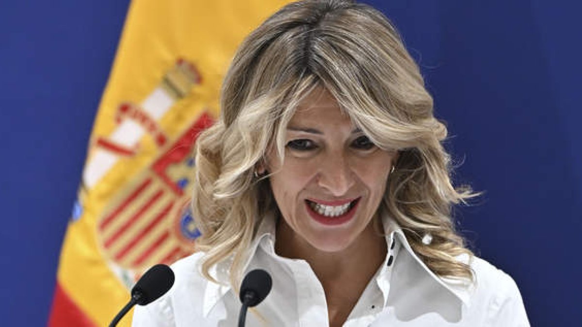Yolanda Diaz, en un acto institucional. FERNANDO VILLAR