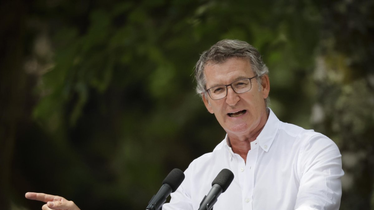 Imagen de archivo del líder del PP, Alberto Núñez Feijóo. EFE/Lavandeira jr