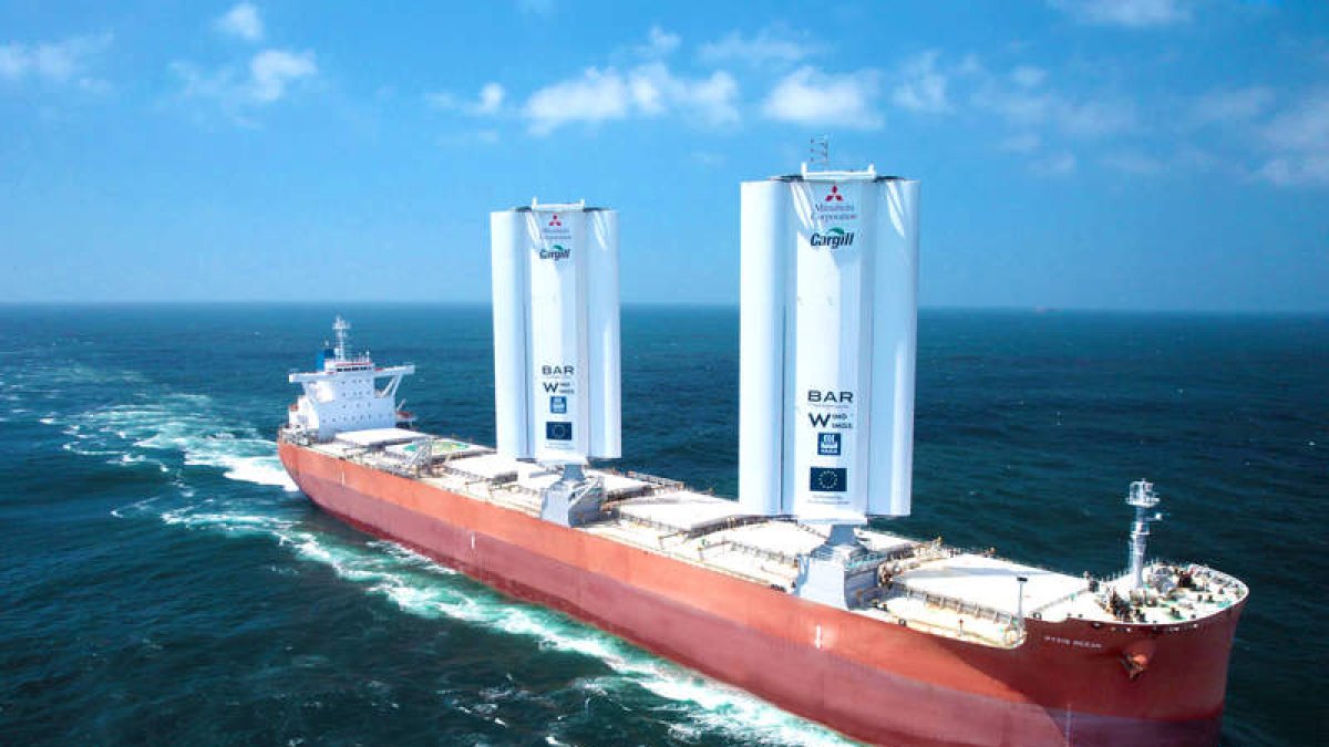 Momento de las pruebas del carguero.  cargill