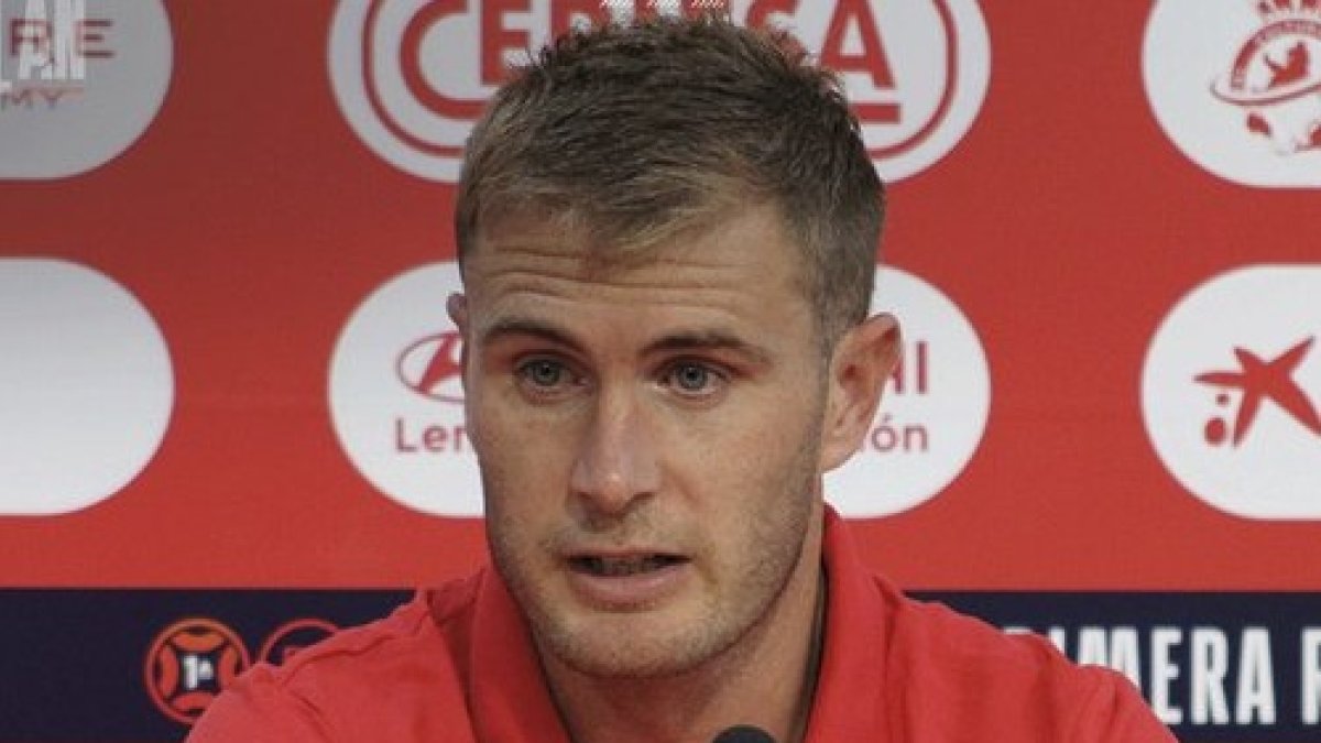 Bañuz en la rueda de prensa de este miércoles en el Reino de León.