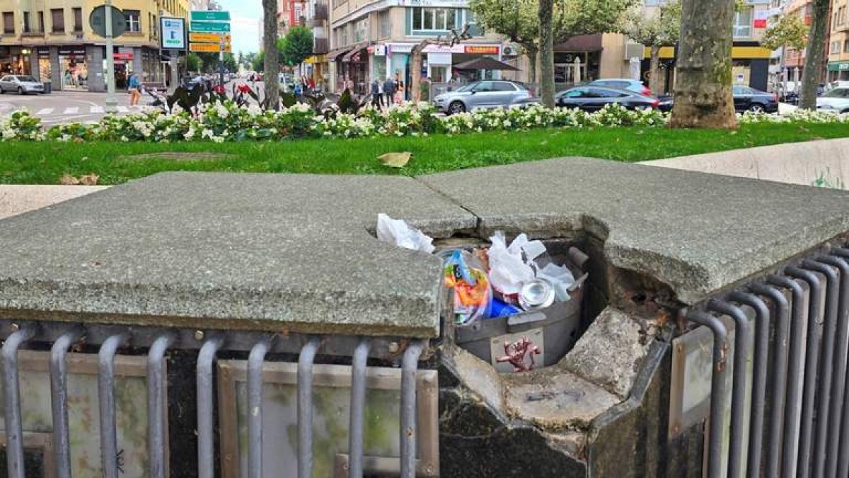 Imagen facilitada por el PP de la basura en la Inmaculada. DL