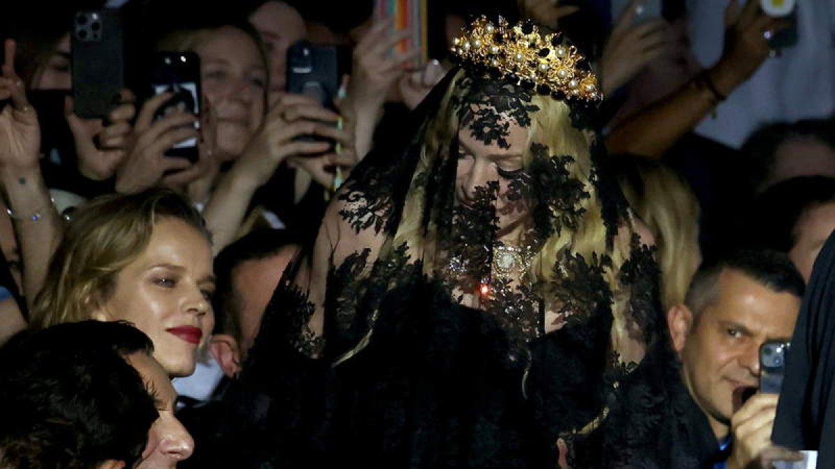Madonna, en el desfile de Milán. MATEO BAZZI