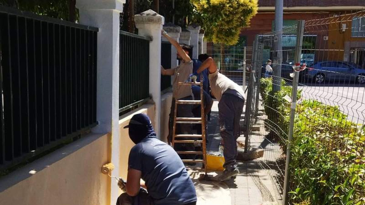 Imagen de los trabajos facilitada por el Ayuntamiento de Ponferrada. DL