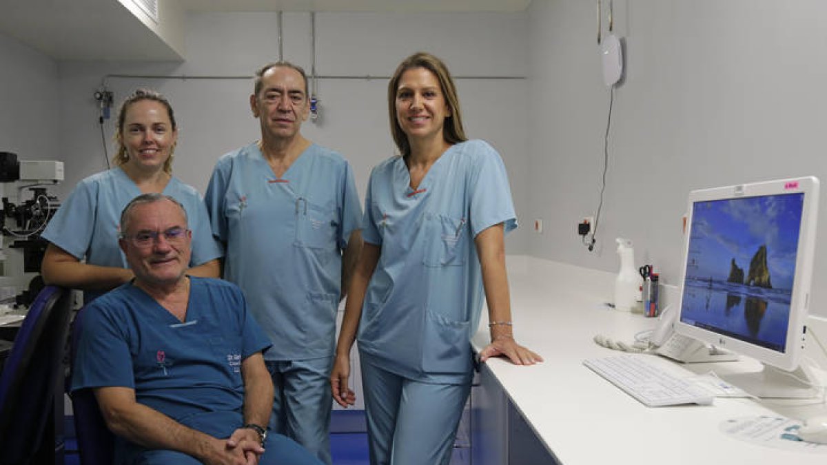 Florentino Garrido, Elsi Suárez, Ángel Luengo y Noeli Fernández Aller en la unidad de HM-SAn Francisco.