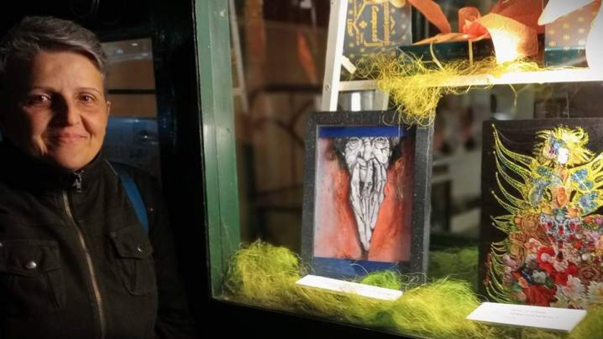 La obra de artistas leoneses se puede ver en San Mamés.  DL