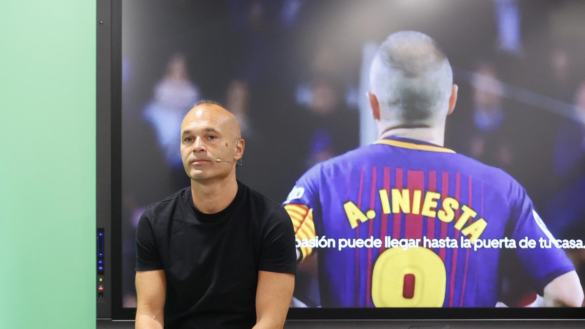 El futbolista Andrés Iniesta durante su participación en el acto de LaLiga en julio pasado. EFE/J.P. Gandul