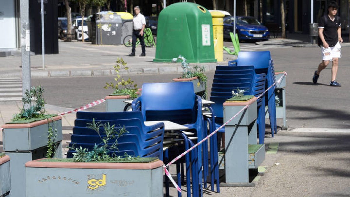 Una terraza en la ciudad de León