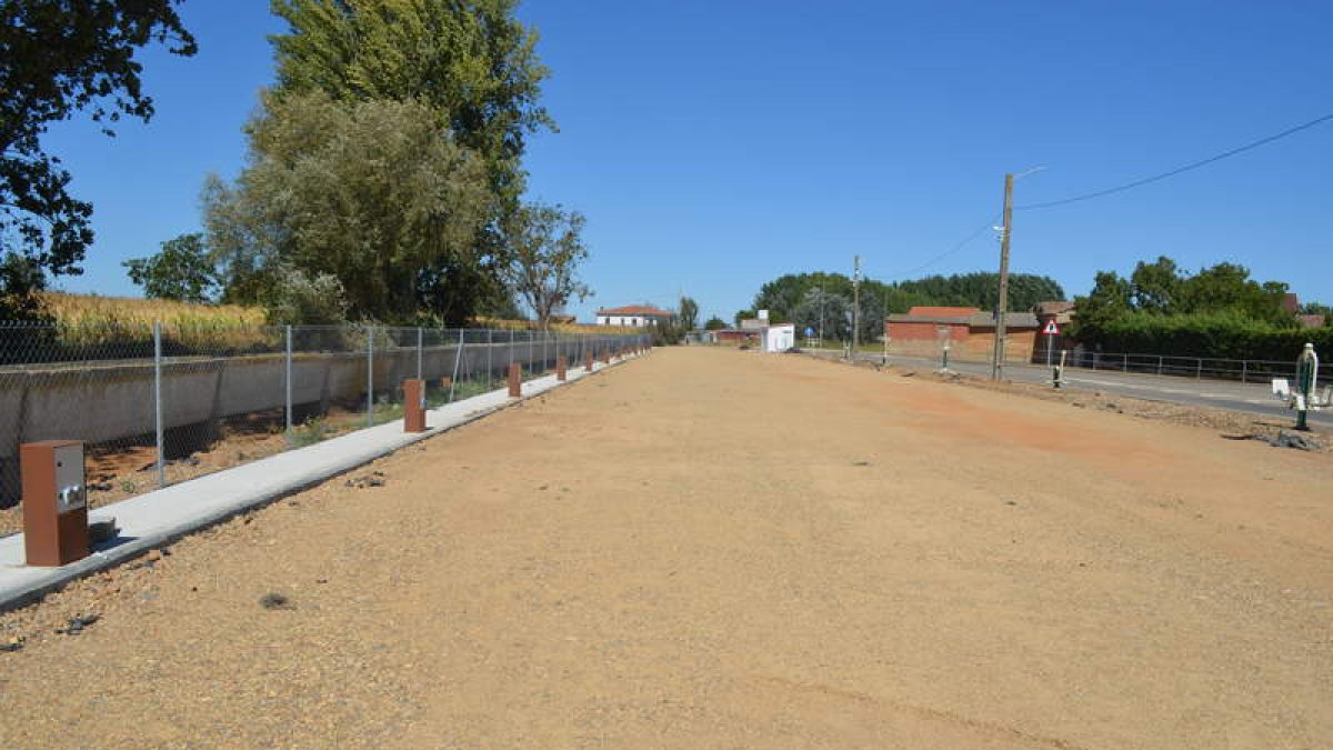Imagen del área de autocaravanas de San Millán.  MEDINA