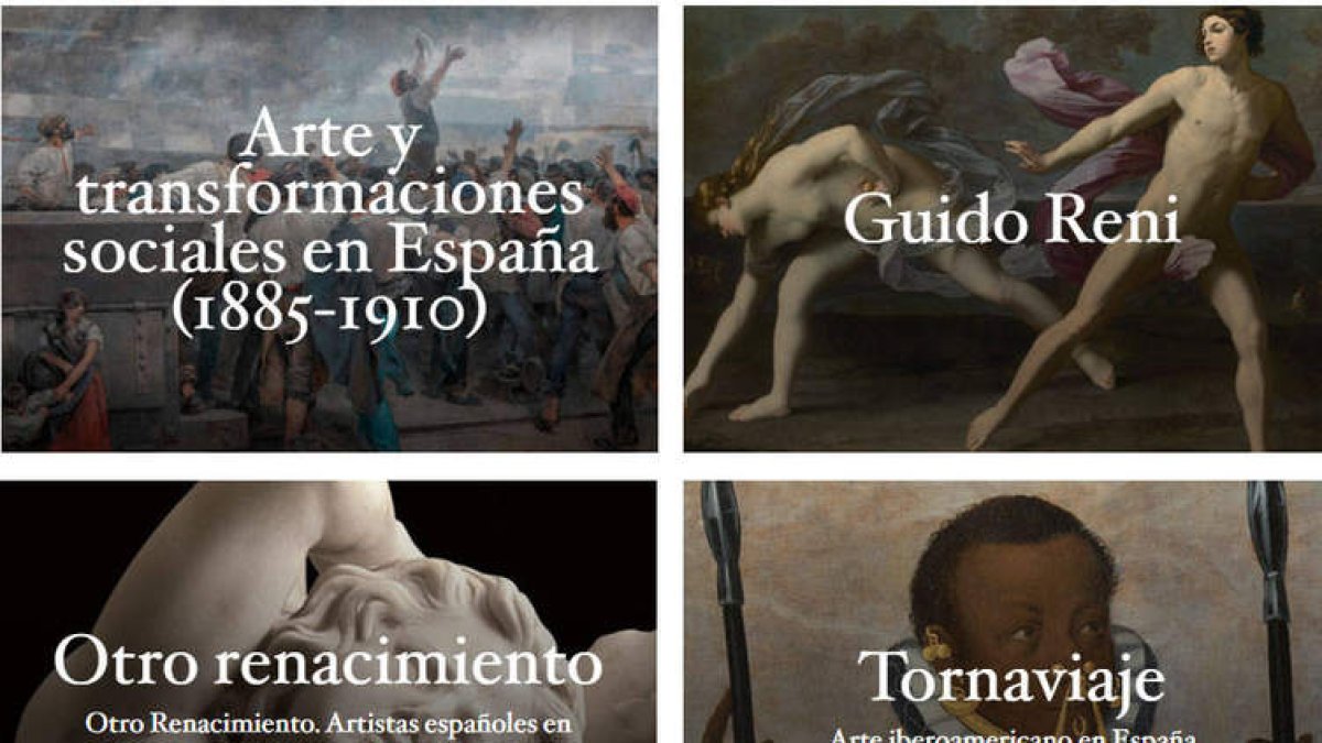 Algunas de las exposiciones que se pueden ver 'online' en el Museo del Prado. EFE