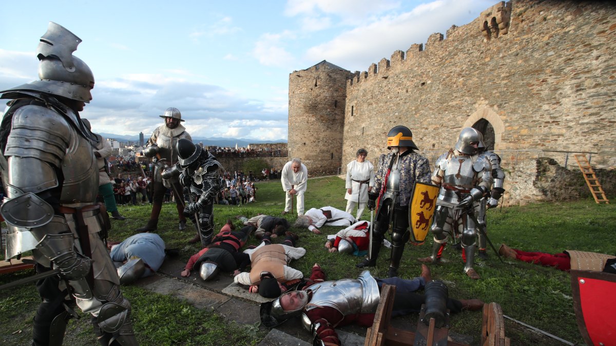 Los señores ganaron la batalla, también en la recreación del asalto irmandiño.