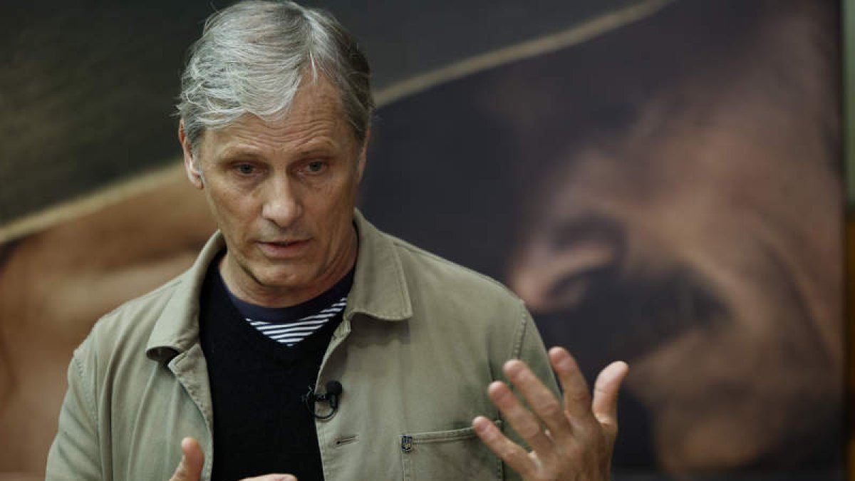 Viggo Mortensen, el pasado mes de abril, durante la presentación de su película ‘Hasta el fin del mundo’.  BIEL ALIÑO