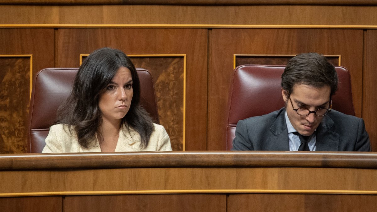 La portavoz de VOX en el Congreso, Pepa Millán y el diputado de VOX José María Figaredo.