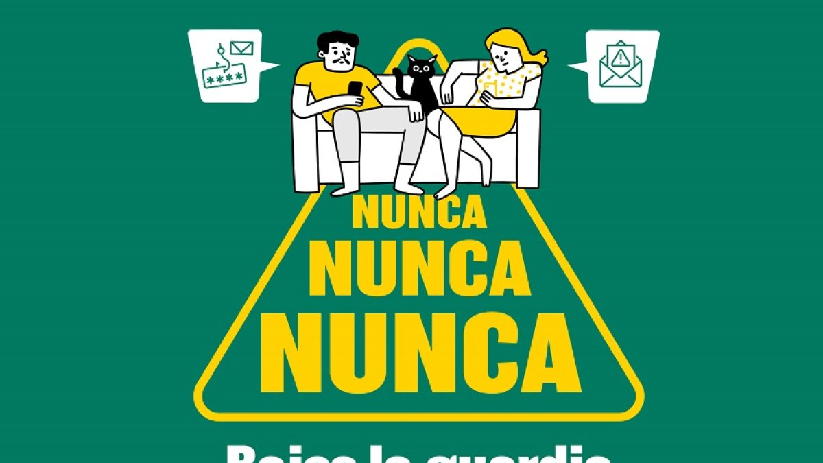 Imagen promocional de la campaña de concienciación sobre ciberseguridad de Eurocaja Rural