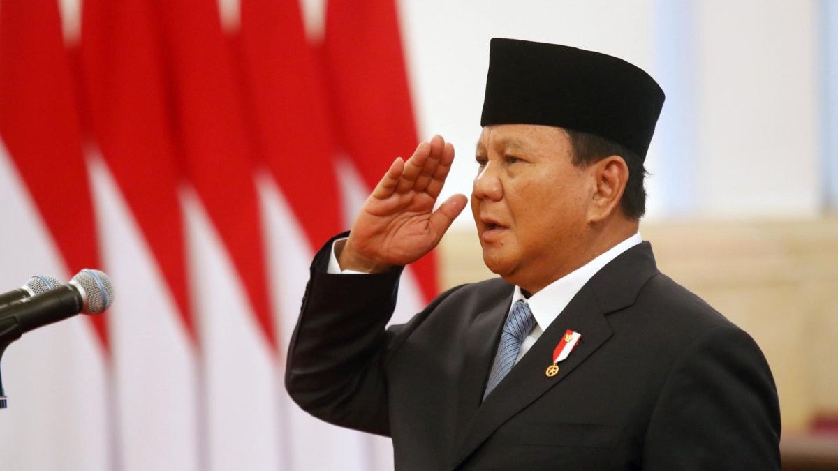 El recién inaugurado presidente de Indonesia, Prabowo Subiant. EFE/EPA/ADIWEDA