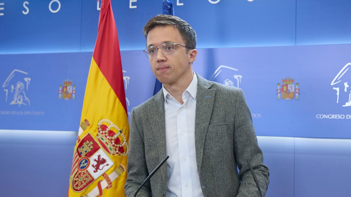 Íñigo Errejón durante una rueda de prensa.