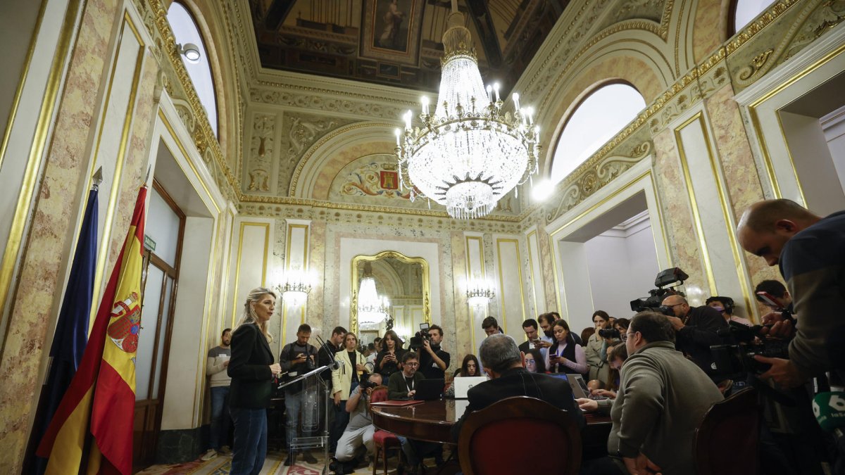 La vicepresidenta del Gobierno y fundadora de Sumar, Yolanda Díaz.  Juanjo Martín