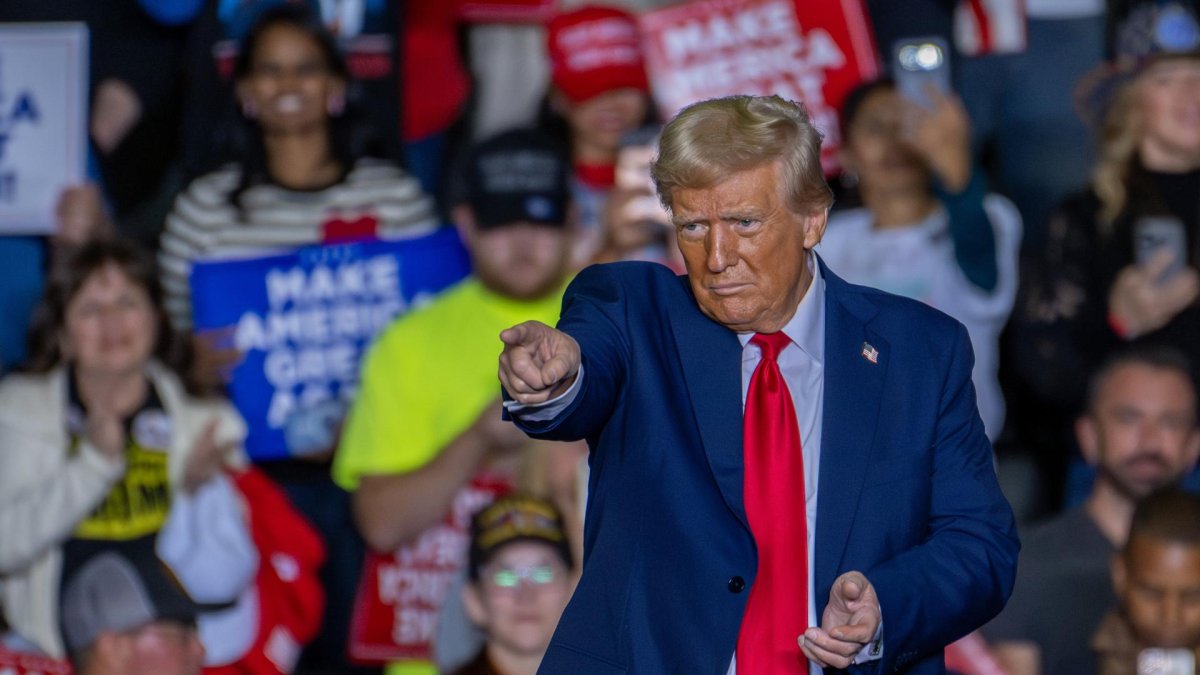 El expresidente de Estados Unidos y candidato a la presidencia, Donald Trump, durante un mitin en Allentown, Pensilvania. 