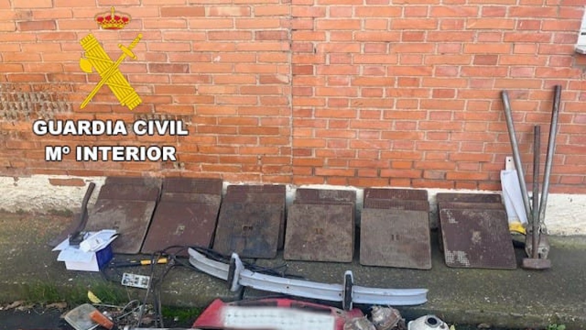Material incautado en la operación.