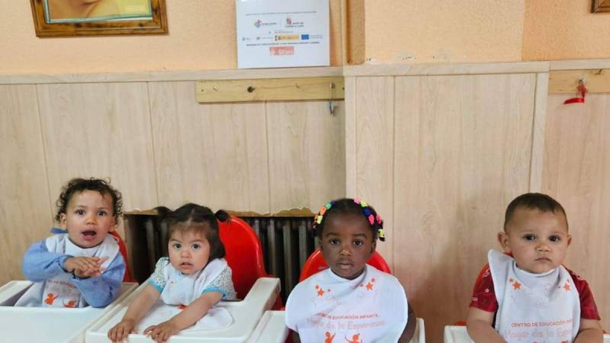 Alumnado del Hogar de la Esperanza de León.