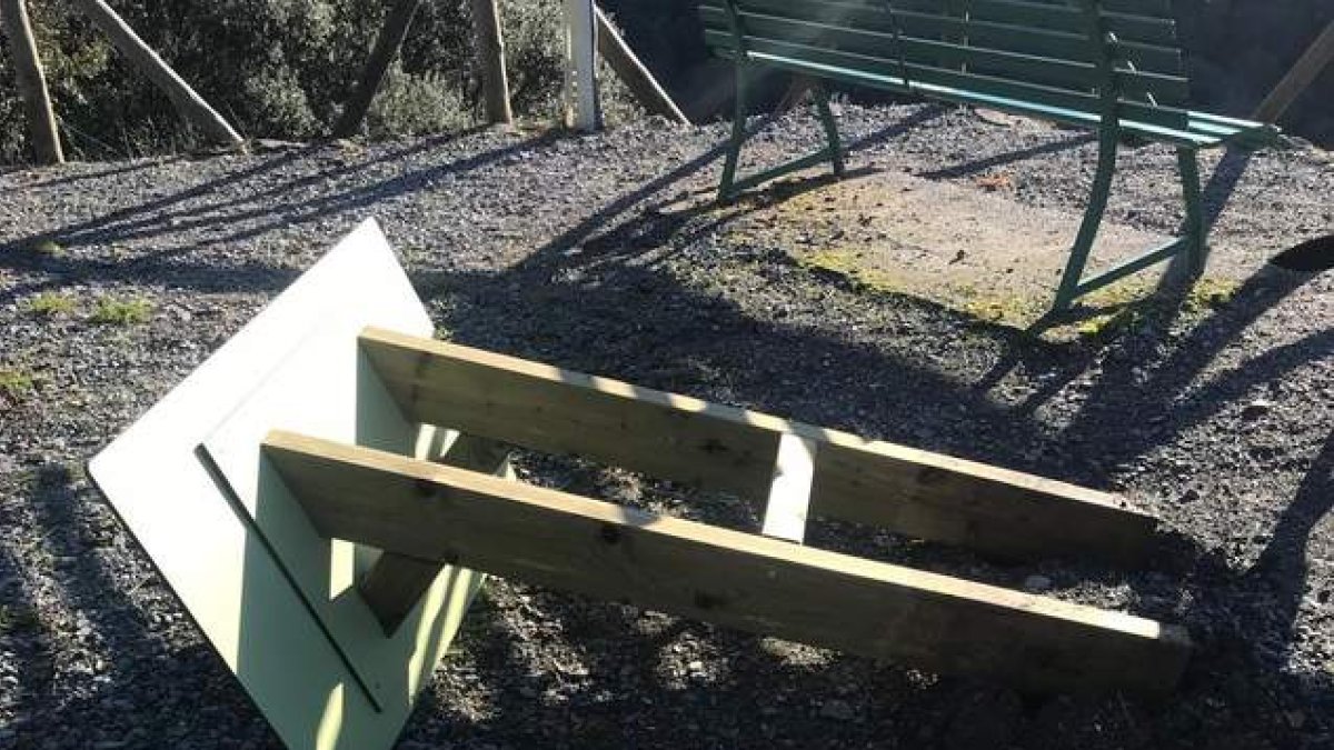 Estado de una de las señales que fueron arrancadas.  DL