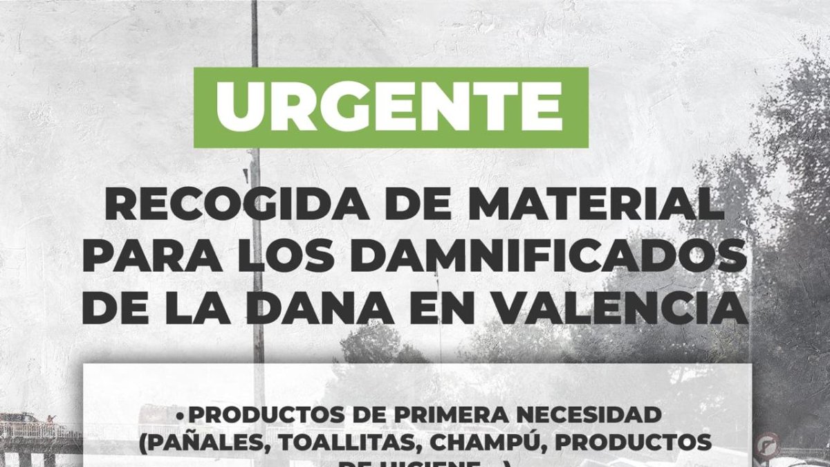 Vox León organiza una recogida de material para los damnificados de la DANA en Valencia