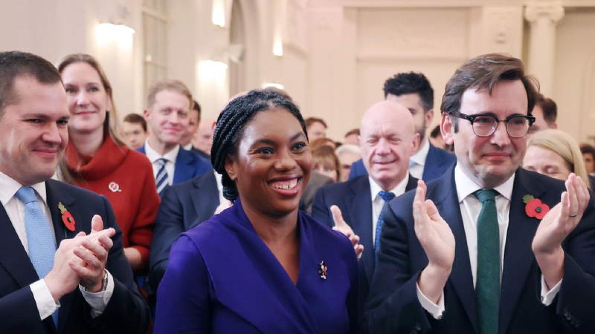 Kemi Badenoch ayer, tras ser elegida líder de los ‘tories’. NEIL HALL