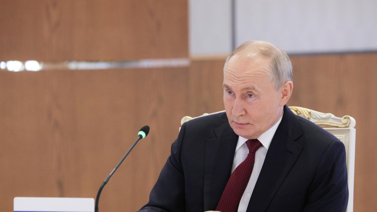 El presidente ruso, Vladimir Putin, en la sesión del Consejo de Seguridad Colectiva (CSC) de la Organización del Tratado de Seguridad Colectiva (OTSC) en Astana, Kazajistán, el 28 de noviembre de 2024. EFE/EPA/GAVRIIL GRIGOROV / SPUTNIK / GRUPO DEL KREMLIN