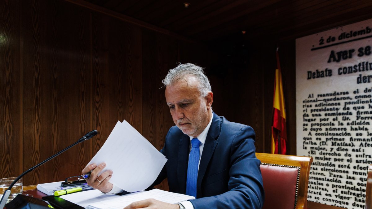 Vñcior Torres ayer, en la comsión del caso Koldo en el Senado.