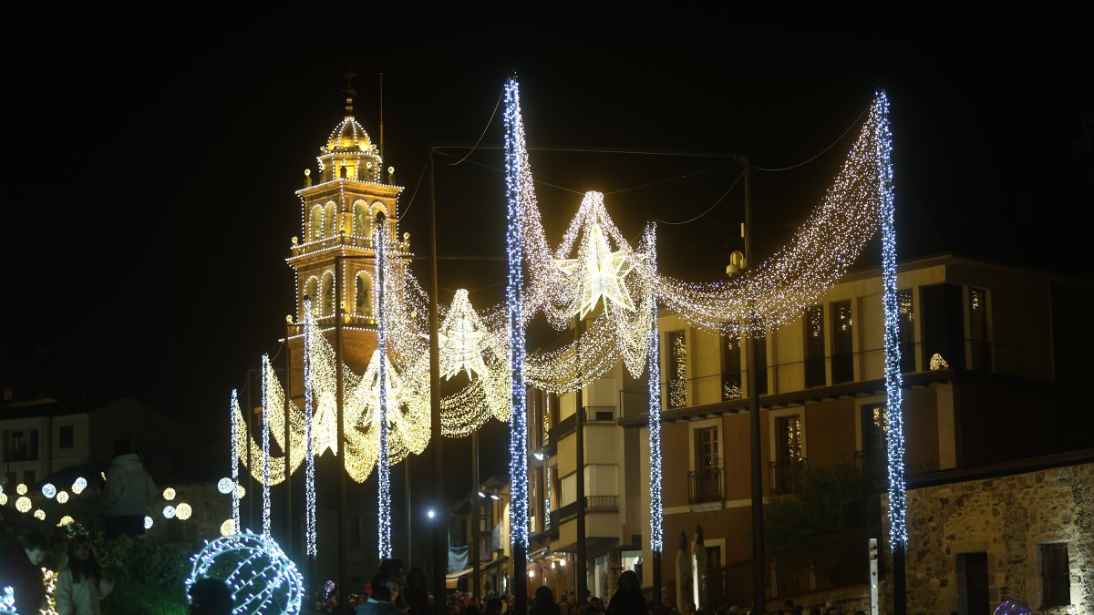 Encendido lunces navideñas en Ponferrada.