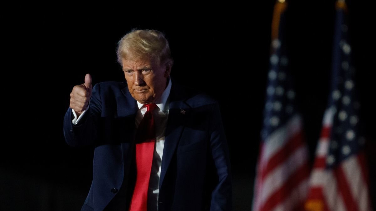 Donald Trump en el aeropuerto de Pensilvania. Justin Merriman