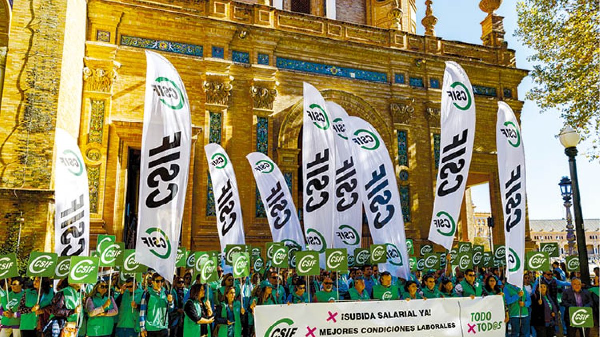 Imagen de archivo de una protesta de CSIF.