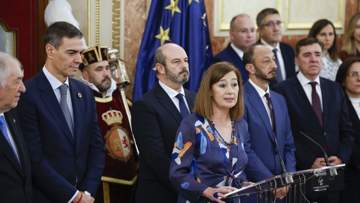 Pedro Sánchez, Cándido Conde-Pumpido, Pedro Rollán y Francina Armengol. CHEMA MOYA