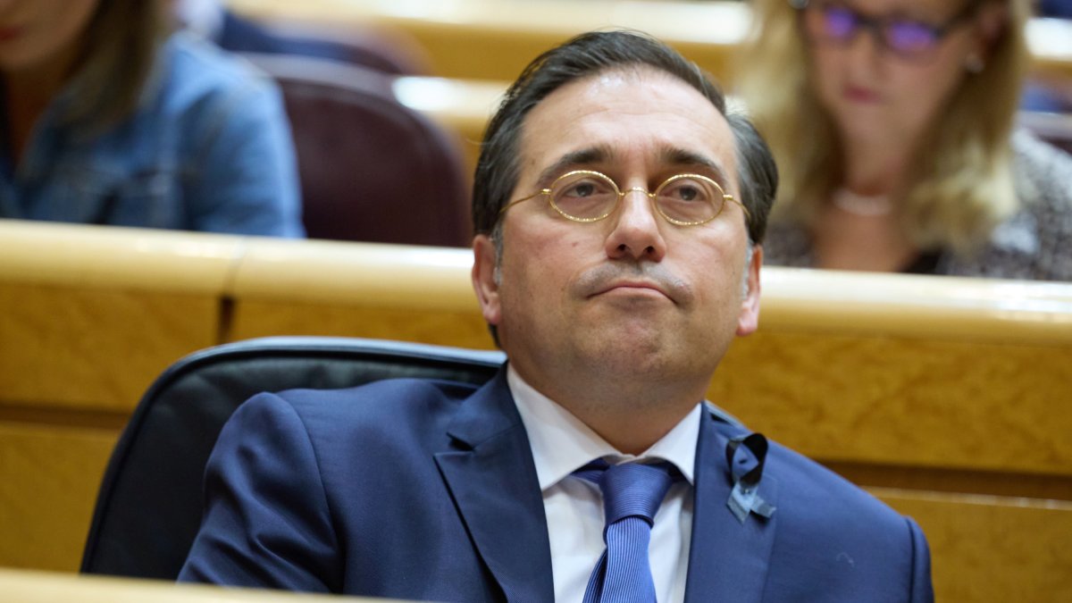 El ministro de asuntos Exteriores, Unión Europea y Cooperación, José Manuel Albares en el Senado, a 12 de noviembre de 2024, en Madrid (España).