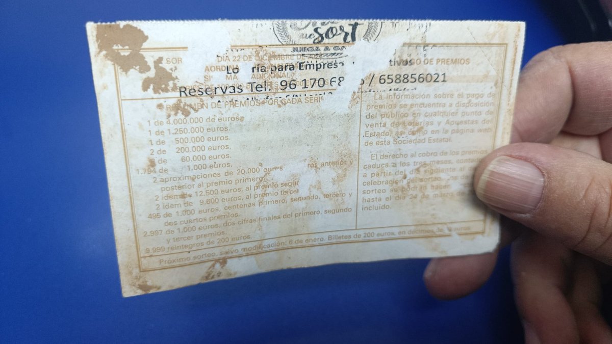 Uno de los billetes procedentes de Valencia que se ha vendido en León.