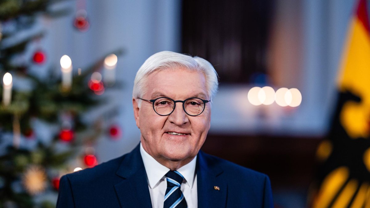 El presidente alemán, Frank-Walter Steinmeier, en su discurso navideño anual. EFE/EPA/RAINER KEUENHOF / POOL