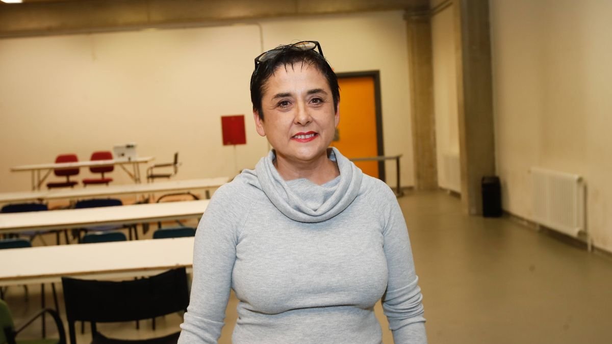 Susana Ropero posa en la sede de la Federación de Lucha Leonesa. ÁNGELOPEZ